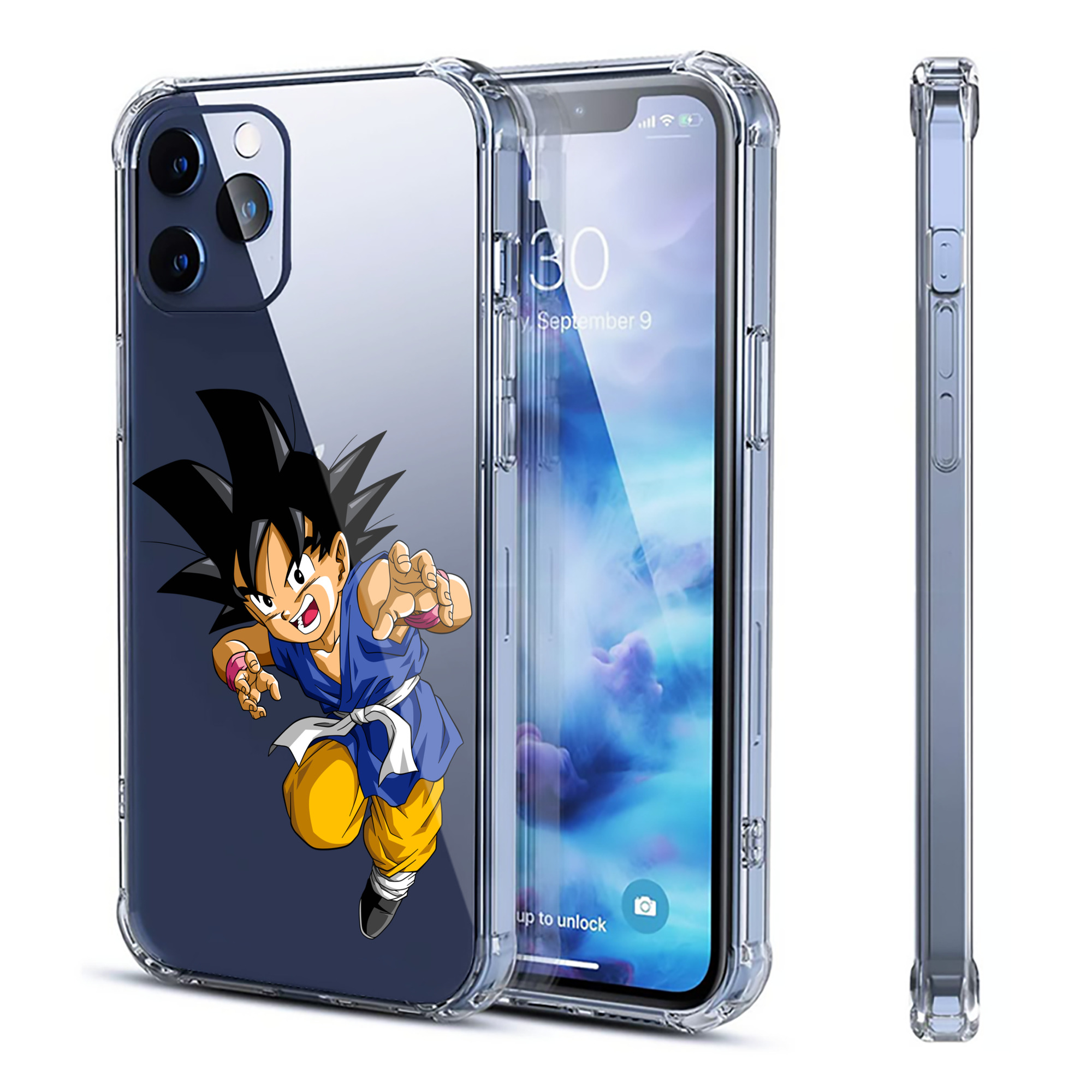 （画像用） ドラゴンボール 孫悟空（そん ごくう）Son Goku カカロット DRAGON BALL Kakarotto 【iPhone 12シリーズ対応】透明スマホケース（クリアソフトケース）